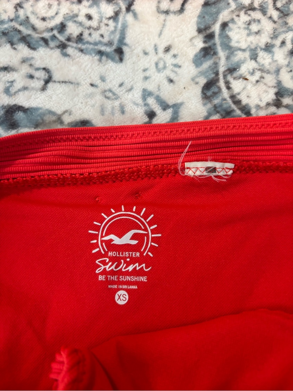 Hollister Red Ribbed Bikini XS - Picture 4 of 5